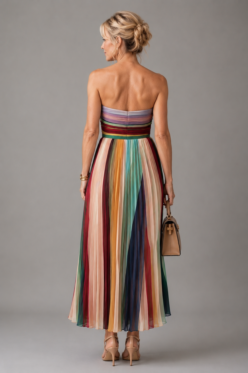 Nadia | Kolorowa Sukienka Maxi