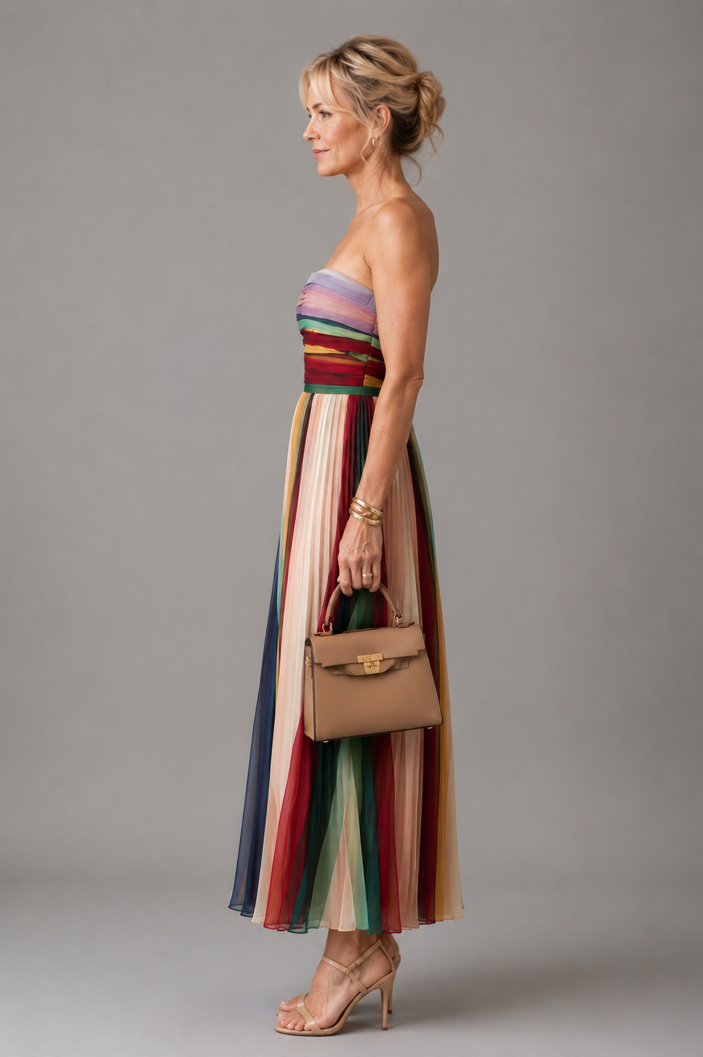 Nadia | Kolorowa Sukienka Maxi