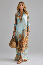 Ewelina | Sukienka Koszulowa Maxi Riviera