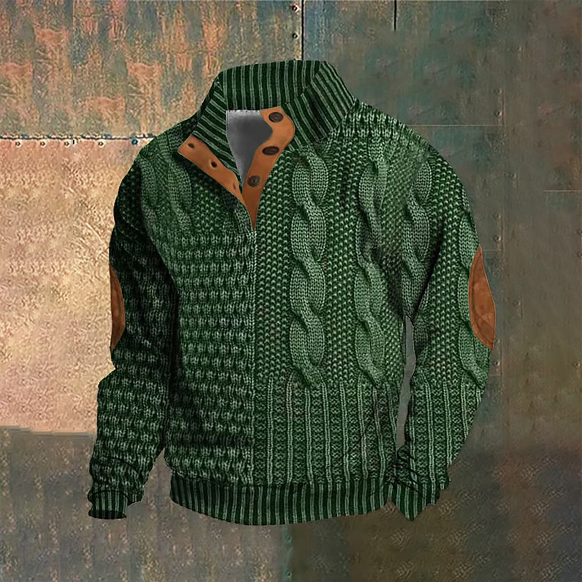 Wool Button Closure Sweater