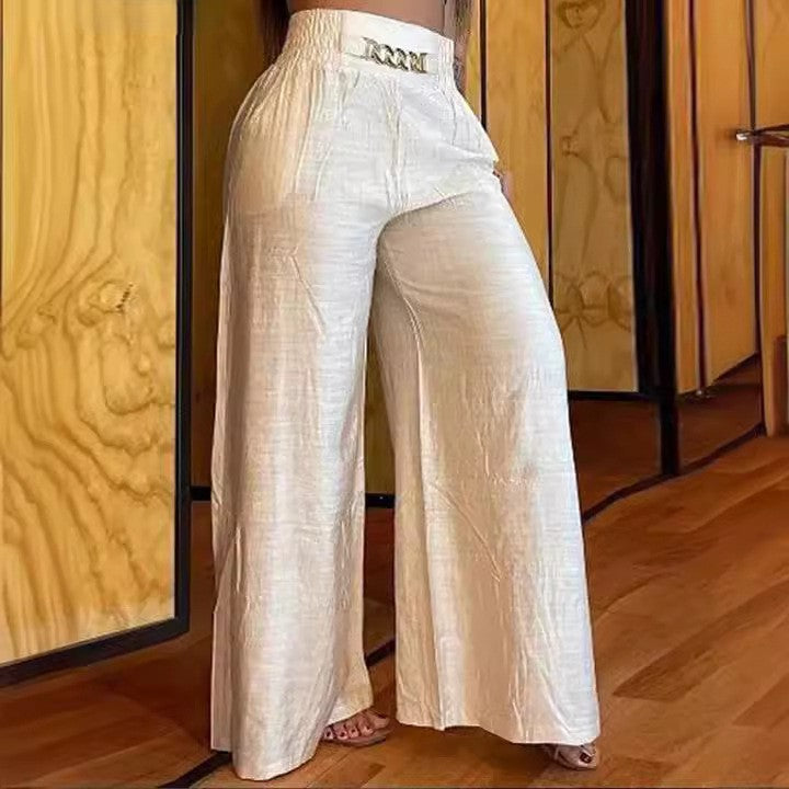 Eléa™ | Spodnie z wysokim stanem i szerokimi nogawkami