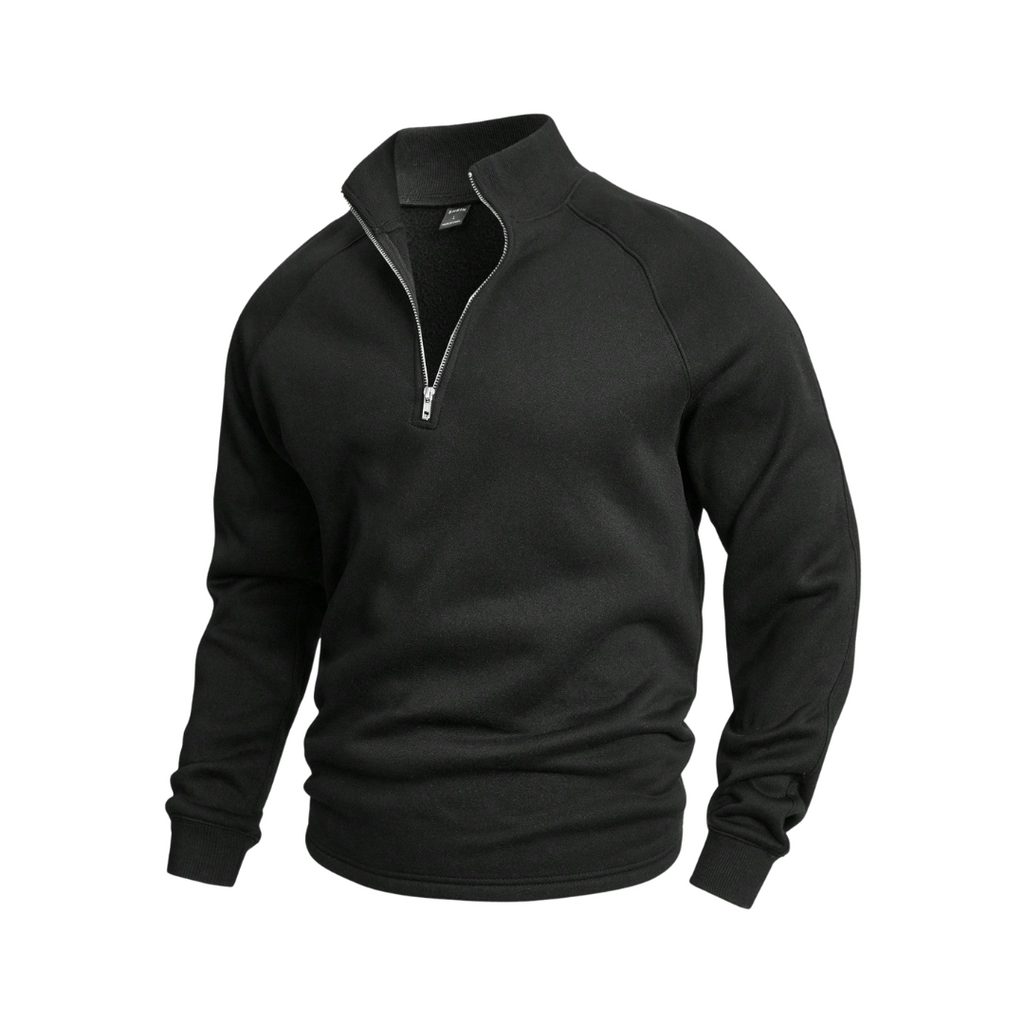 Zip-up with half zipper