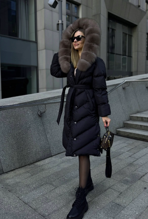 Christina | Elegancka casualowa kurtka z kołnierzem ze sztucznego futra