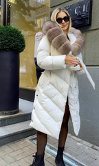 Christina | Elegancka casualowa kurtka z kołnierzem ze sztucznego futra