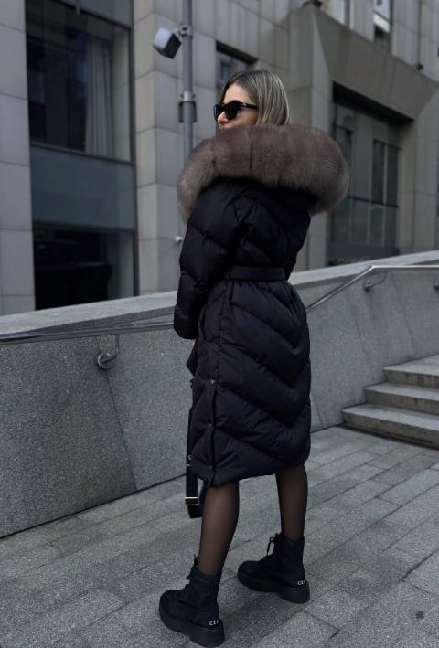 Christina | Elegancka casualowa kurtka z kołnierzem ze sztucznego futra
