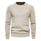 Men's Sweater with Check Design