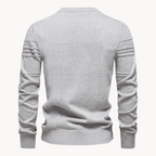 Cotton Men's Sweater with Stripe Design