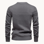 Cotton Men's Sweater with Stripe Design