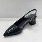 Grażyna | Buty Damskie na Obcasie z Szerokim Noskiem