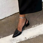 Grażyna | Buty Damskie na Obcasie z Szerokim Noskiem