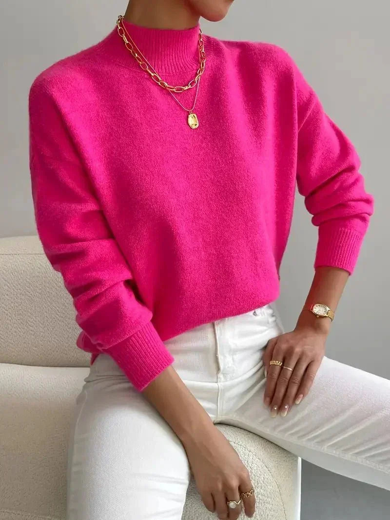 Krystyna Miękki Sweter z Golfem